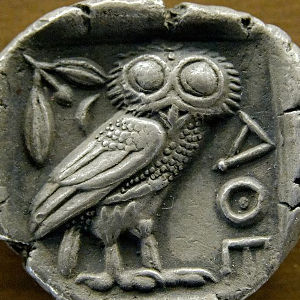 owl on Athens coin