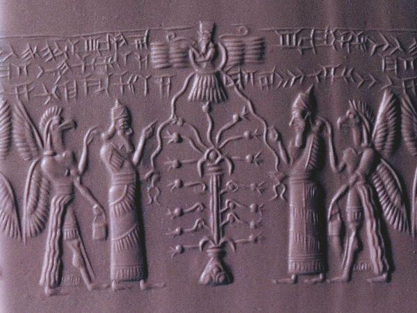Assyrian cylinder seal with Tree of Life