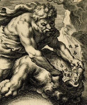 Samson with lion and bees
